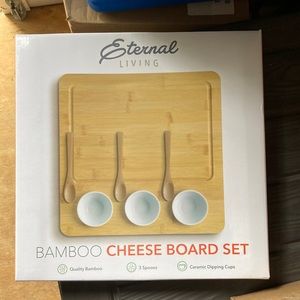 Bamboo cheese board set